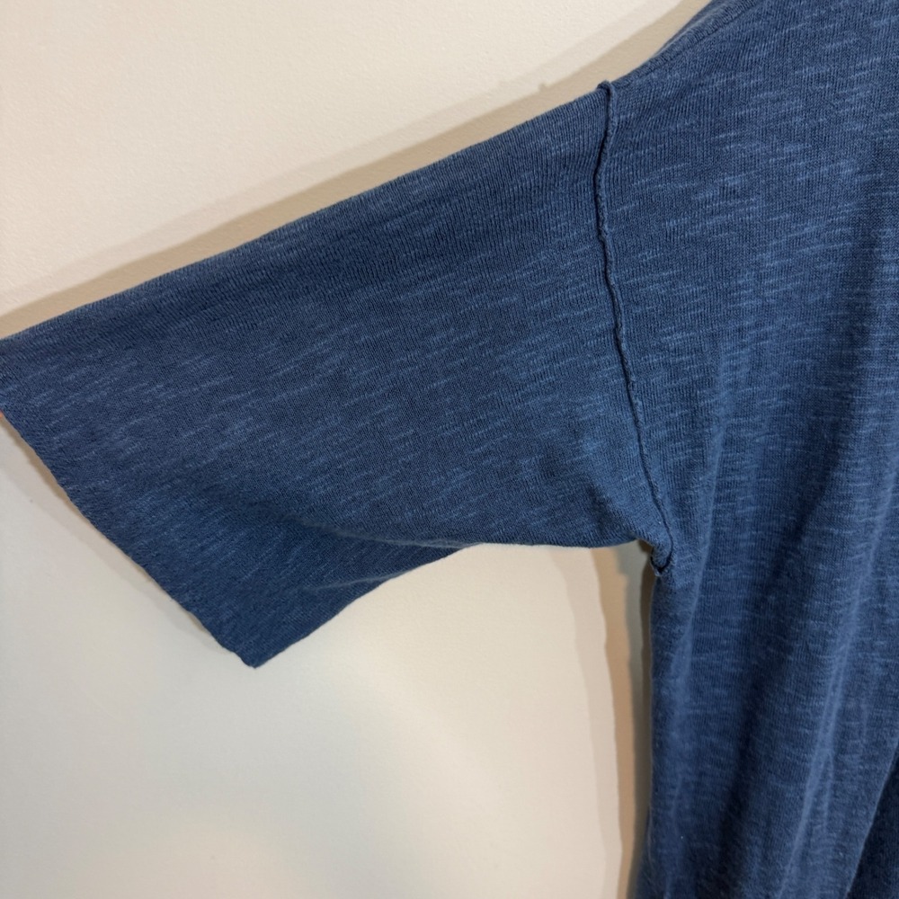 Eileen Fisher Womens Cardigan L/XL Blue Organic Linen Blend Lagenlook Kimono - Picture 5 of 13